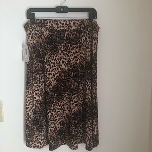 NWT leopard print lularoe Azure skirt